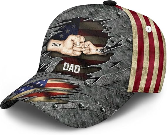 Custom Dad Hat with Kids Names, Papa Cap, New, 3D Hat, Vintage Baseball Hat, Dad Gifts, Papa Gifts