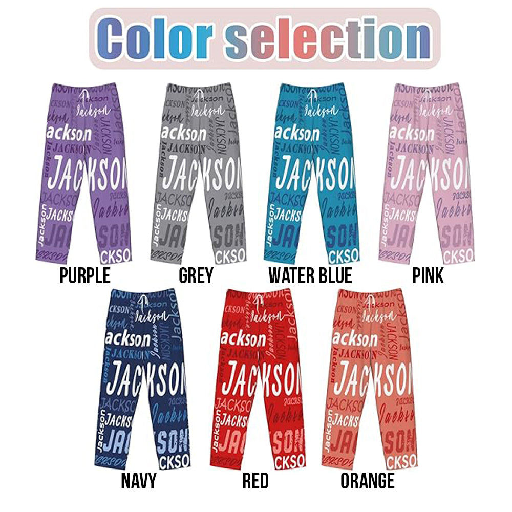Custom Pajamas Pants Custom Name Personalized Funny PJ Pant Design with Face Pajama for Men Women Dog Pet