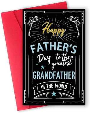 Funny Grandpa Fathers Day Card,Unique Fathers Day Card Gifts for Grandpa,Happy Father's Day Cards from Grandson Granddaughter Kids