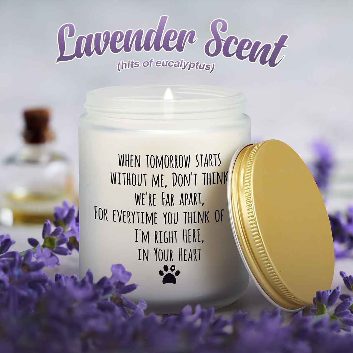 Dog Memorial Gifts for Loss of Dog, Pet Loss Gifts, Sympathy Candle for Cats Doggie Passing Away, Bereavement Remembrance Grief Condolence Present for Pet Lovers Friends Families in Memory of Doggie