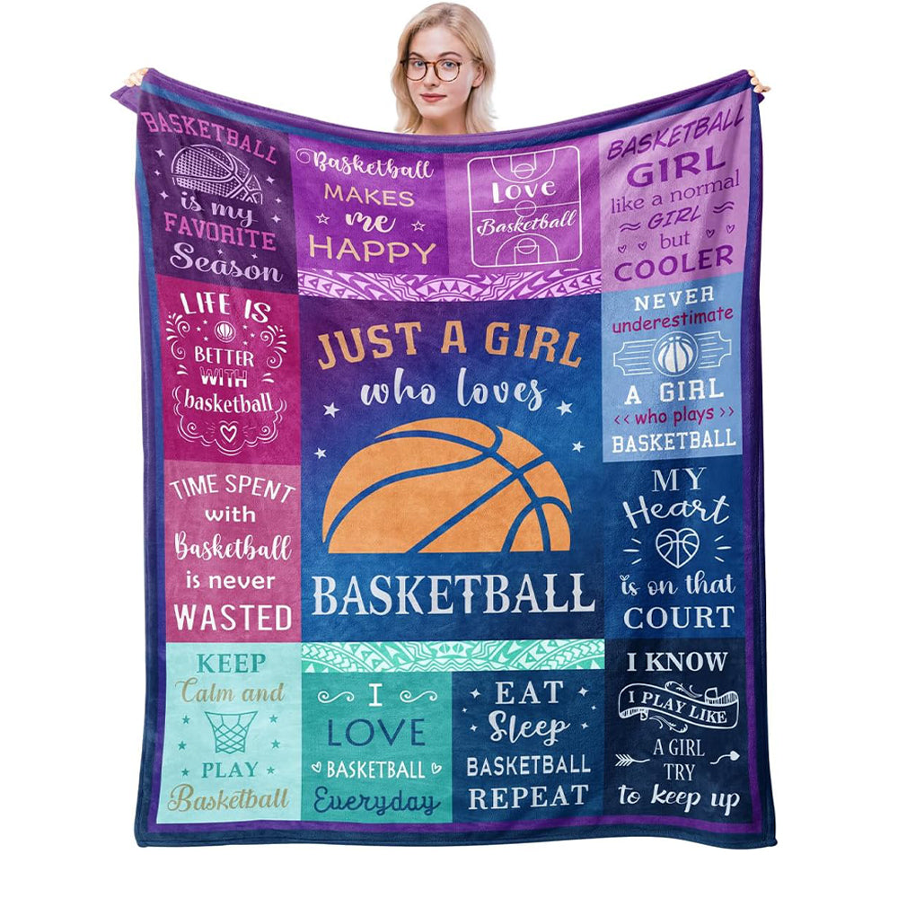 Basketball Gifts For Girls Christmas Birthday Gifts For Basketball Loversteam Soft Throw Blanket