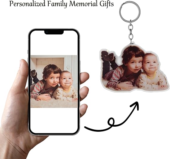 Personalized Photo Dog Cat Acrylic Keychain Custom Keyring Backpack Pendant Gift Memorial Pet Dog Cat Dog Mom Cat Mom