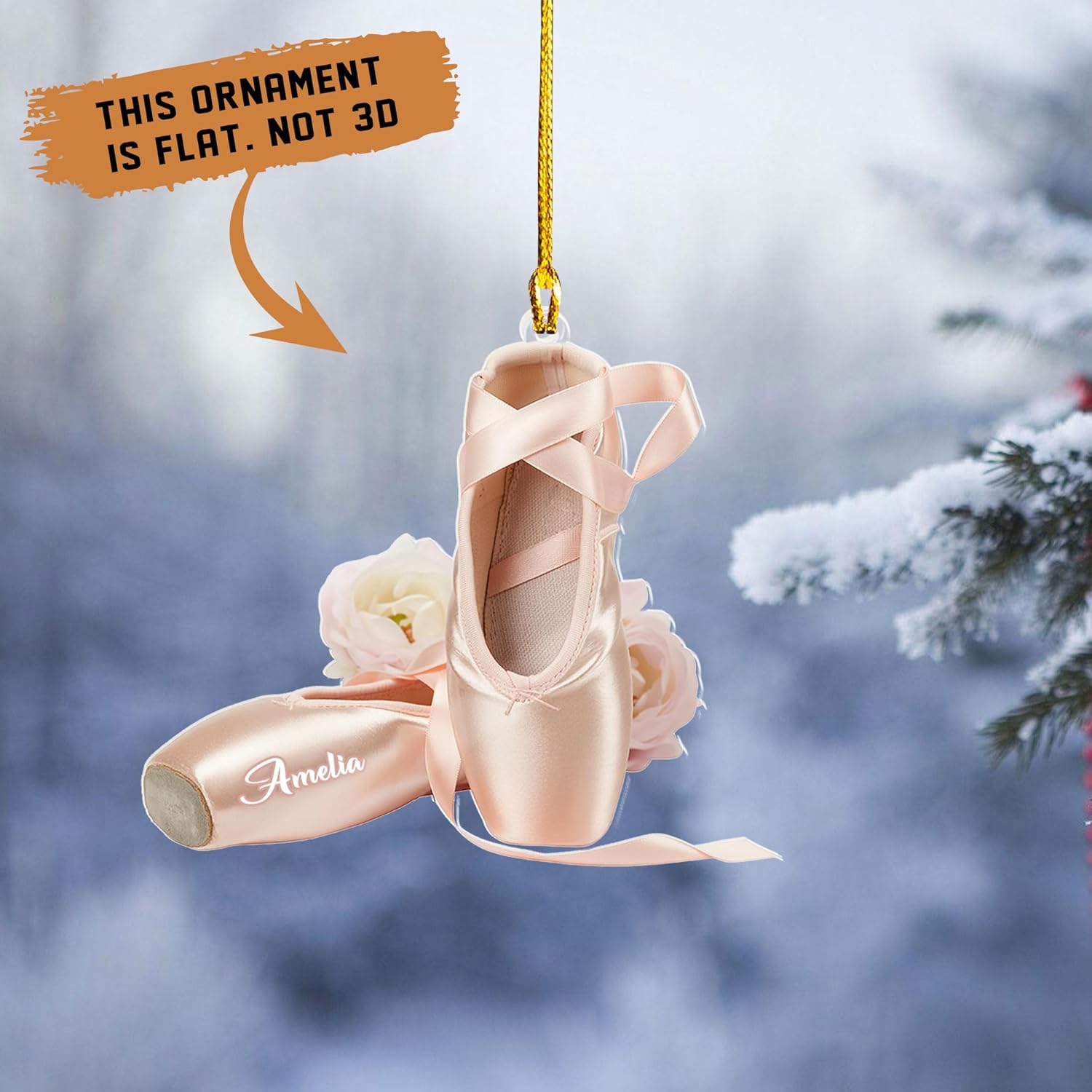 Personalized Ballerina Christmas Ornament 2025, Ballet Dance Ornaments, Ballet Shoes & Tutu Xmas Tree Decoration, Stage Performance Ornament, Gifts for Dancers & Dance Lovers