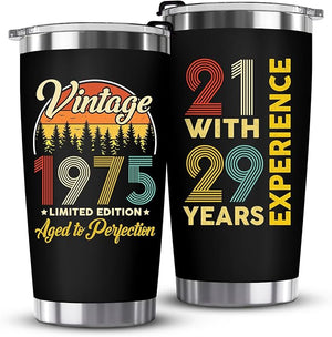 50th Birthday Gifts for Him, Her - 1975 50th Birthday Decorations, Cool 50 Year Old Gifts for Men, Women, Dad, Husband, Mom, Wife