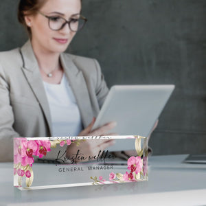 Personalized Office Name Plate for Desk, Custom Employee Appreciation Gifts, Acrylic Desk Name Plate Funny, Desk Decorations Gift, Acrylic Desk Ornaments