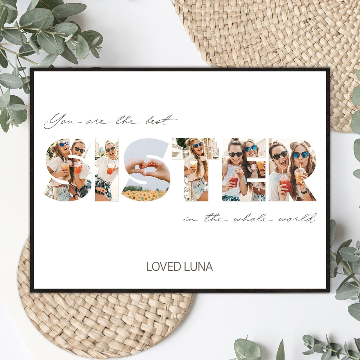 Father's Day Gifts for Dad from Daughter Son Kids, Customized Wooden Picture Frame for Fathers Day, Custom Dad Gifts for Christmas, Sentimental Best Dad Ever Gifts for Birthday