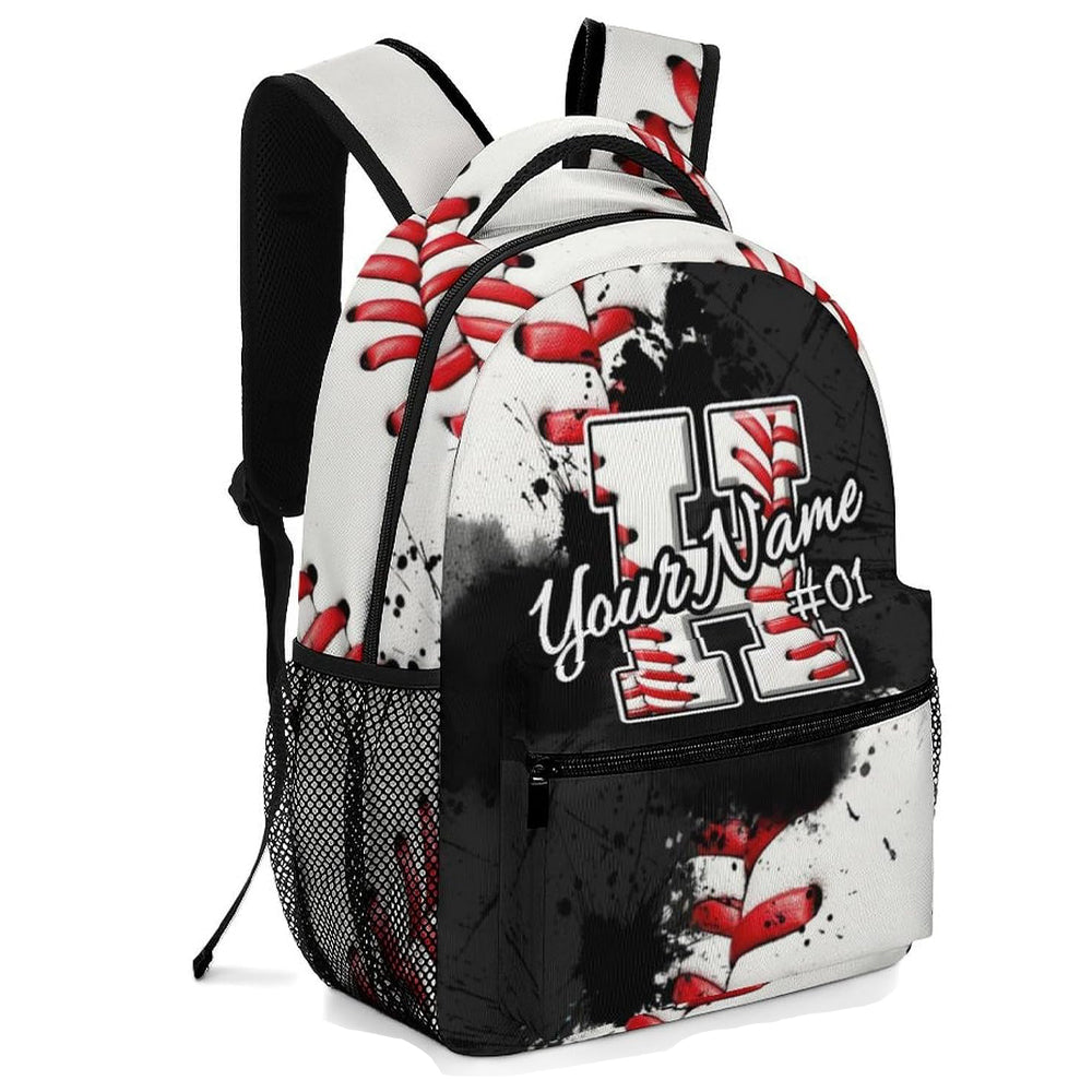 Custom Baseball Backpack for Boys Kids Personalized Initial School Bookbag with Name Customized Sports Schoolbag for Kindergarten Elementary Primary Senior Middle