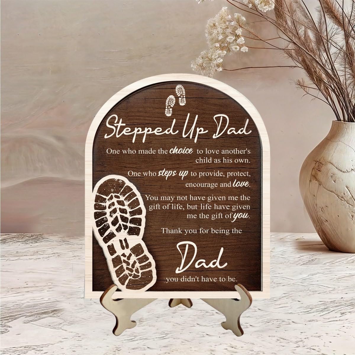 Stepped Up Dad Definition Wood Sign, Step Dad Sign, Stepdad Definition Wooden Plaque, Stepped Up Dad Gifts, Gifts For Step Dad, Father's Day Gift Step Dad, Step Up Dad Father's Day Gift, Stepdad Gifts