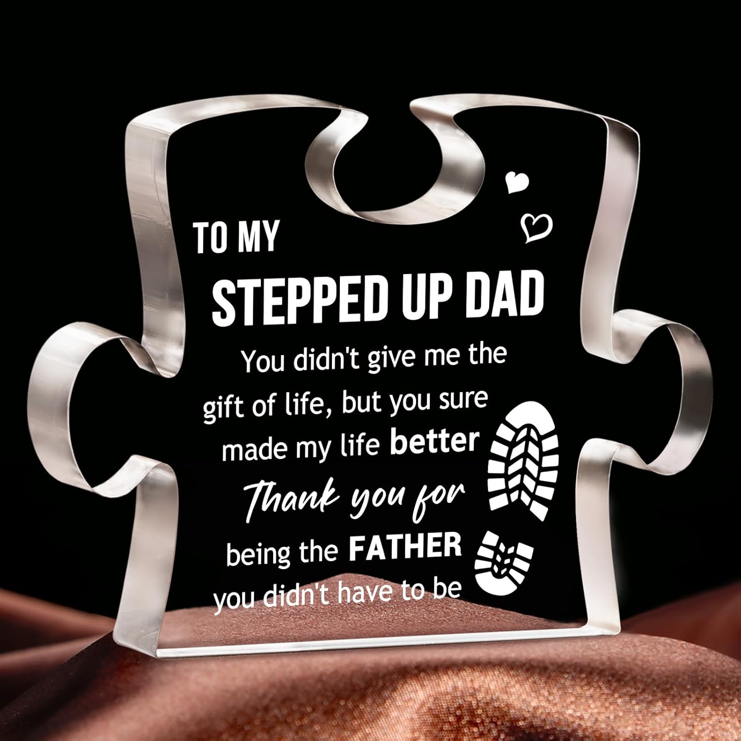 Thanks for being Father Step Dad Gifts, Birthday Gifts for Stepfather bonus dad, Father's Day Christmas Gifts for Step Dad from Daughter Son Acrylic Keepsake