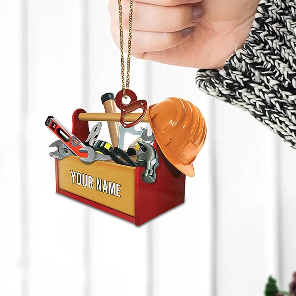 Custom Tool Box Acrylic Flat Ornament, Personalized Tool Chest Christmas Ornament, Tools Garage Ornament, Mechanic Christmas Ornament, Contractor Ornament, Mechanic Repair Shop Decor