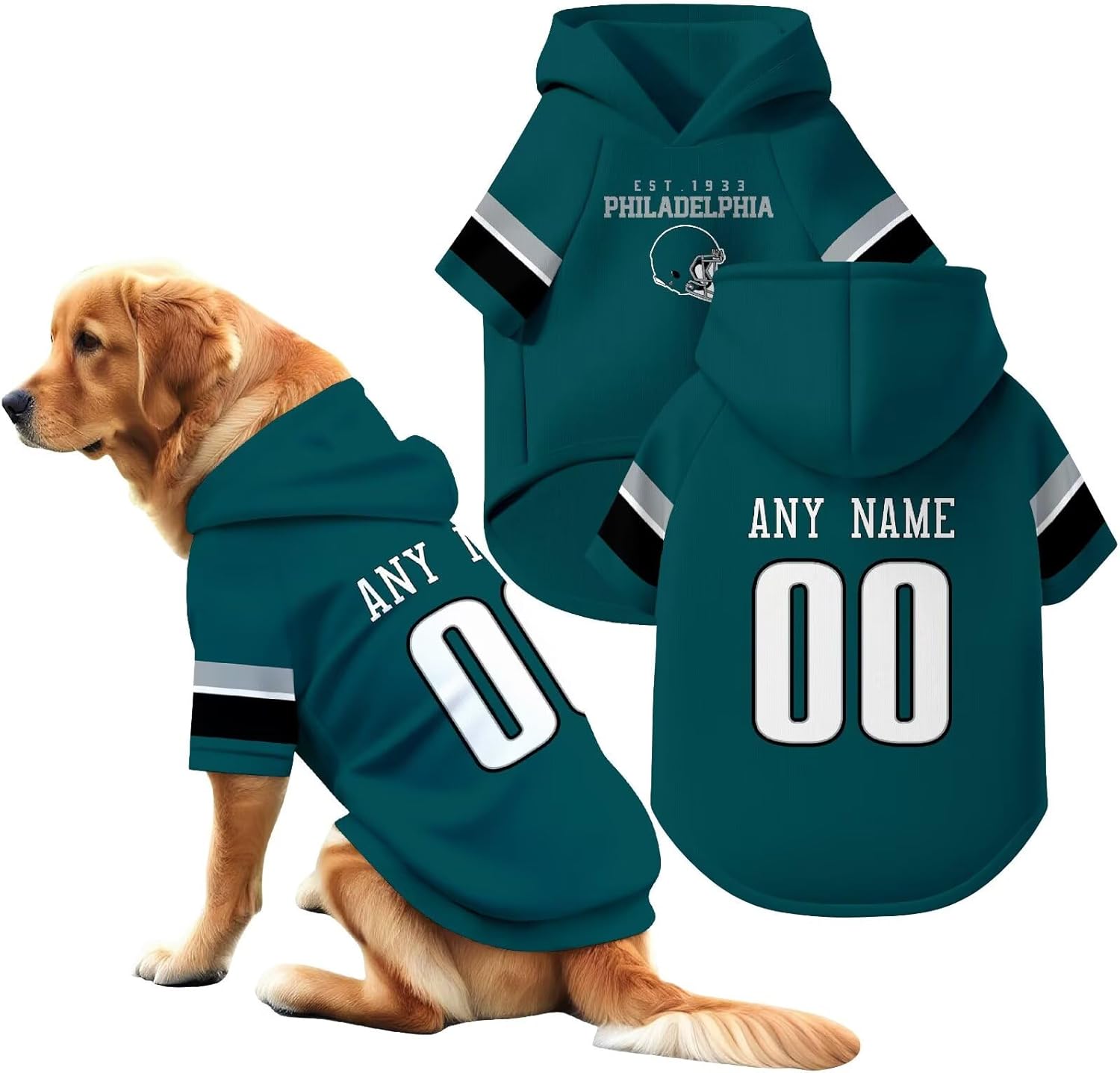 Philadelphia Dog Hoodie T-Shirt Pet Clothes Jersey Custom Name and Number Gifts