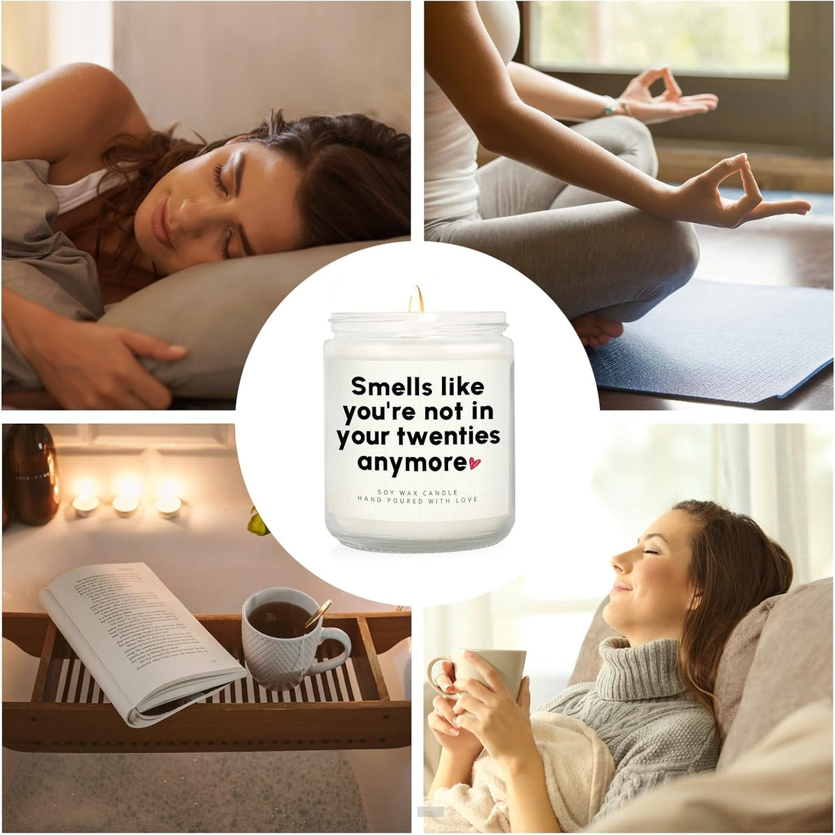 30th Birthday Gifts for Her Him- Handmade Lavender Birthday Candle- 1995 30th Birthday Gifts/Decorations for Women Men, 30 Year Old Birthday Gifts for Wife Husband Sister Brother Friend