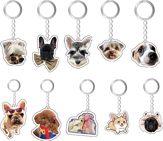 Personalized Photo Dog Cat Acrylic Keychain Custom Keyring Backpack Pendant Gift Memorial Pet Dog Cat Dog Mom Cat Mom