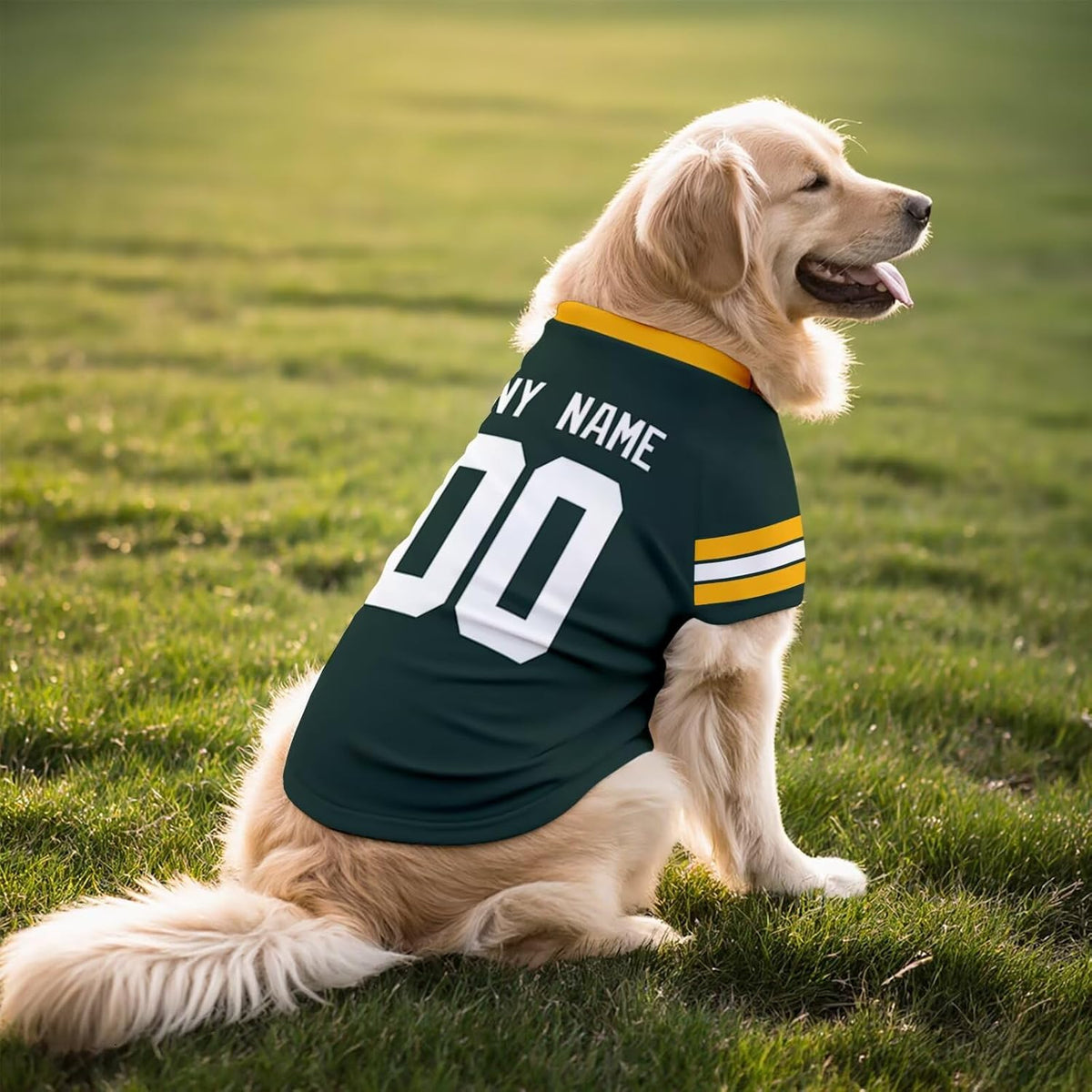 Green Bay Dog T-Shirt Pet Clothes Jersey for Dogs Custom Name and Number Gifts Gift For Your Dog