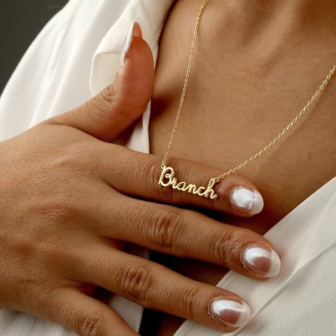 Custom Tiny Name Necklaces for Wedding Bridesmaid Gifts Best Friend Birthday Gifts, Name Necklace Personalized Christmas Jewelry Gifts