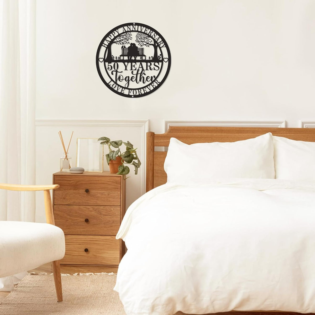 Anniversary Wedding Gifts for Couple, Parents, Friends,Happy 50th Anniversary Wedding Gifts, Golden Anniversary Decorations