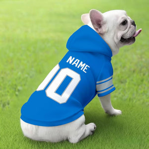 Detroit Dog Hoodie T-Shirt Pet Clothes Jersey Custom Name and Number Gifts