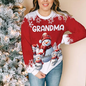 Personalized Christmas Sweatshirt Custom All-Over-Print for Men, Women, and Family, Perfect for Holiday Gifting
