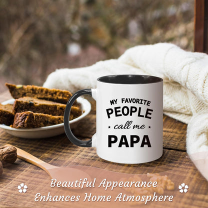 Papa Coffee Mug 11Oz 15Oz Papa Gifts Fathers Day Birthday Gift for Dad from Daughter, Son-Birthday Gifts Funny Dad Mug Microwave & Dishwasher Safe