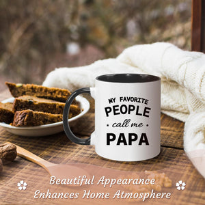 Papa Coffee Mug 11Oz 15Oz Papa Gifts Fathers Day Birthday Gift for Dad from Daughter, Son-Birthday Gifts Funny Dad Mug Microwave & Dishwasher Safe