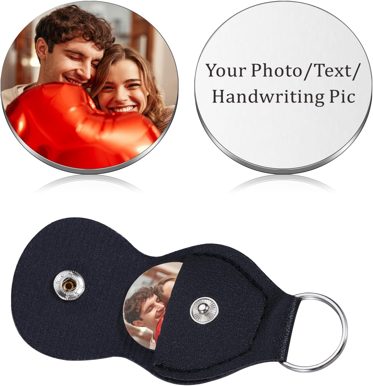 Custom Photo/Logo/Text Challenge Coin-Personalized Pocket Hug Token Gifts for Women Men,Memorial Graduation Anniversary Wedding Valentine's Appreciation Coin Bulk for Friends Coworkers Him Her