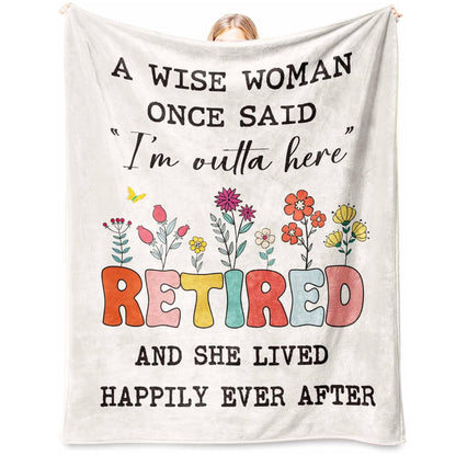 Retirement Gift for Woman 2025, Soft Flannel Retirement Blankets for Women, Best Retired Gifts for Women, Funny Retirement Gifts for Teacher Coworker Friend Nurse Boss Famale