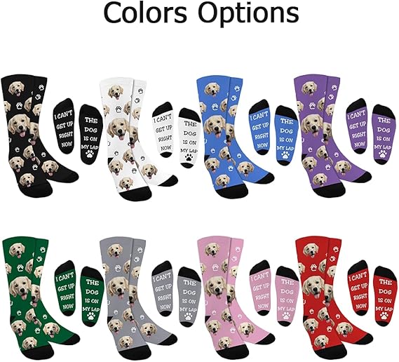 Custom Face Socks for Dog Cat Lover Gifts Personalized Socks Gifts for Women Men