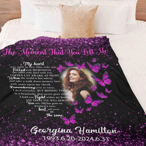 Custom Memorial Photo Blankets | in Memory of Loved One | Sympathy Gifts for Loss of Mother Father Husband Grandma Son | Bereavement Grief Gifts