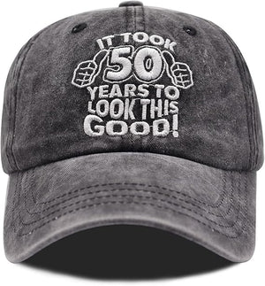 Customized 50th Birthday Gifts Baseball Cap, It Took 50 Year to Look This Good Embroidery Hat for Women Men