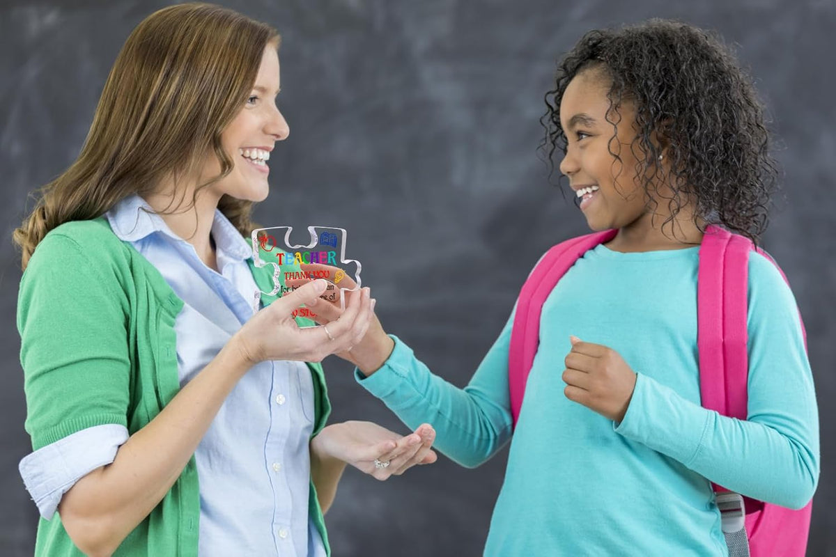 Teacher Appreciation Gifts for Women - Best Teacher Graduation Gifts - End of Year Teacher Gift from Students - Appreciation Gifts for Daycare Teachers - Thank You Teacher Paperweight Keepsake