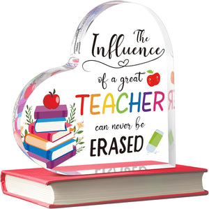 Teacher Appreciation Gift for Women Thank You Teacher Retirement Graduation Gifts First Day of School Thank You Paperweight Acrylic Keepsake for Office Classroom