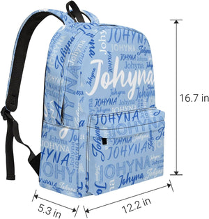 Custom Backpack with Name, Personalized Name School Bag for Boys Girls Men Women, Customized Casual Laptop Backpacks Custom Name and Color