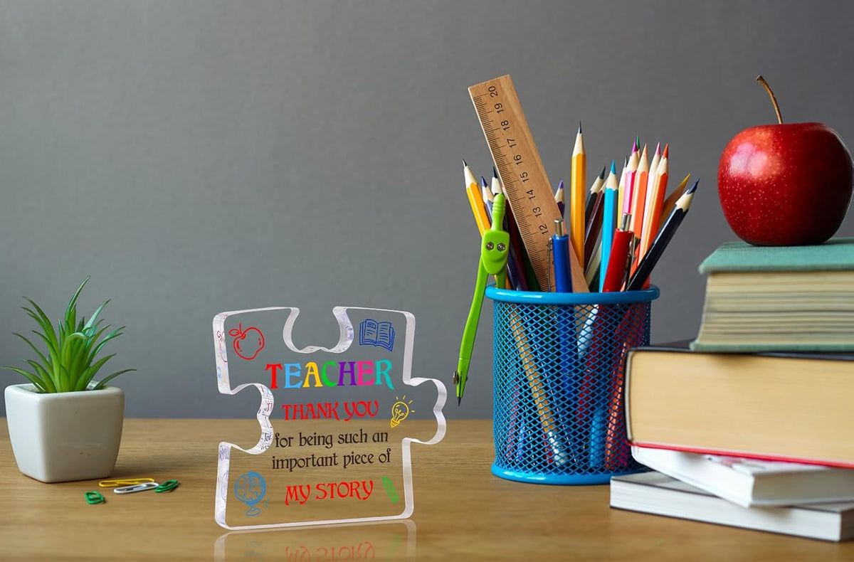 Teacher Appreciation Gifts for Women - Best Teacher Graduation Gifts - End of Year Teacher Gift from Students - Appreciation Gifts for Daycare Teachers - Thank You Teacher Paperweight Keepsake