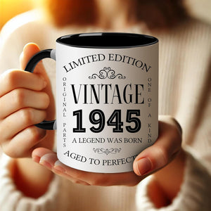 80th Birthday Gifts For Men Women - 80th Birthday Decorations for Men - Bday Gifts for 80 Years Old - 80 th Bday Ideas - 80 th Presents - Happy 80 Year Party Decorations - 1945 80 Vintage Mug