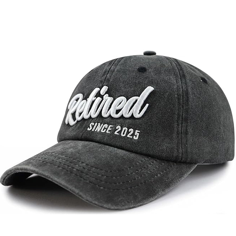 Retired Since 2025 Hat for Men Women Retirees, Funny Adjustable Cotton Embroidered Retirement Baseball Cap