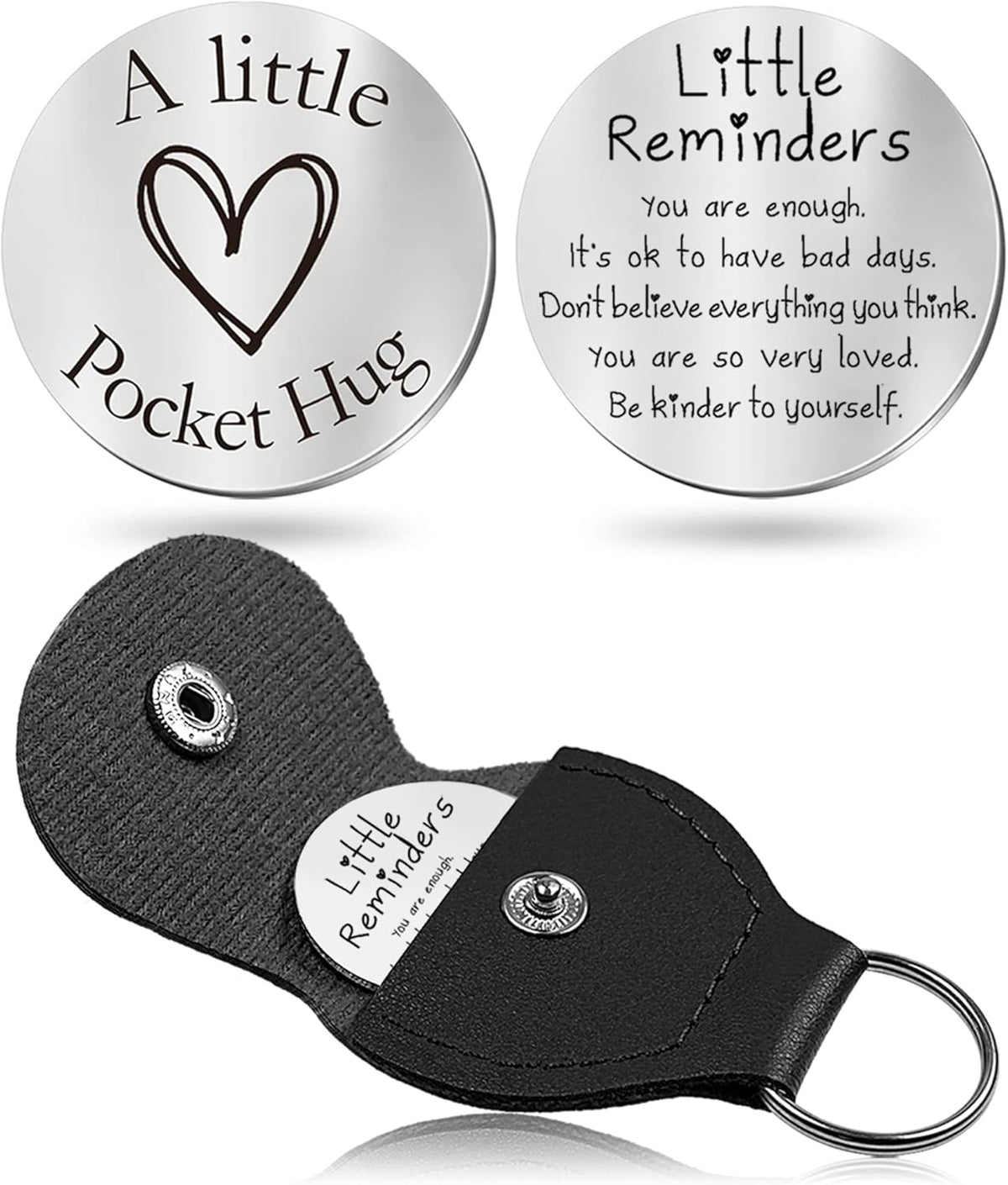 Pocket Hug Token keychain Gifts for Men Women Him Her Dad Mom Son Daughter Brothers Sisters Teacher Boy Girl Friends