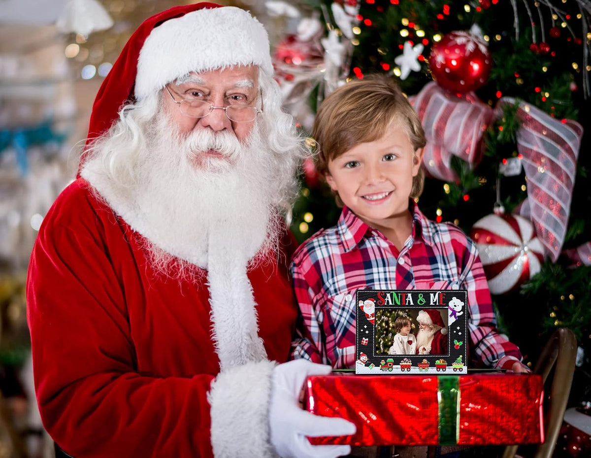 Santa & Me Christmas Picture Frame, My First Christmas with Santa Photo Frame for Baby Girls Boys Newborn Christmas Picture Frame Gifts from Parents Mom Dad Grandpa Grandma