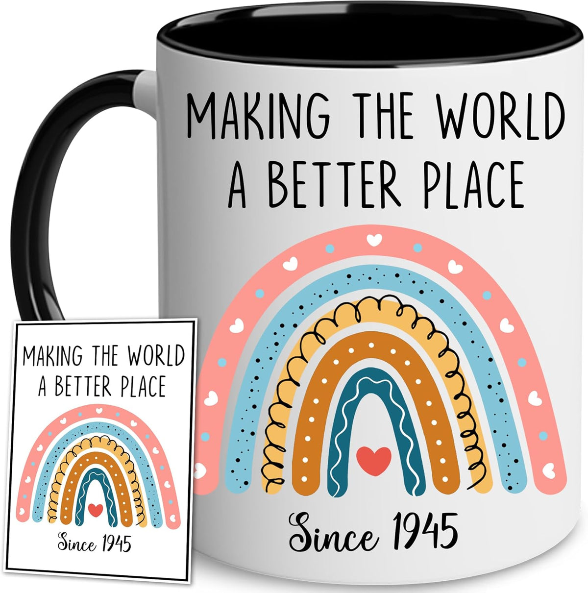 80th Birthday Gifts For Women Men - 1945 Birthday Gift For Woman - 80 Year Old Birthday Gifts For Women - 80th Birthday Decorations - Since 1945 Coffee Mug Custom Birthday Mug