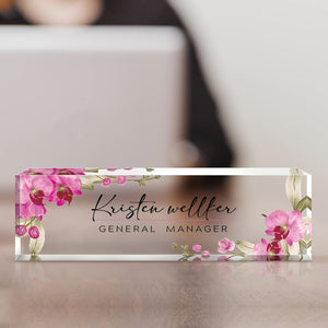 Personalized Office Name Plate for Desk, Custom Employee Appreciation Gifts, Acrylic Desk Name Plate Funny, Desk Decorations Gift, Acrylic Desk Ornaments