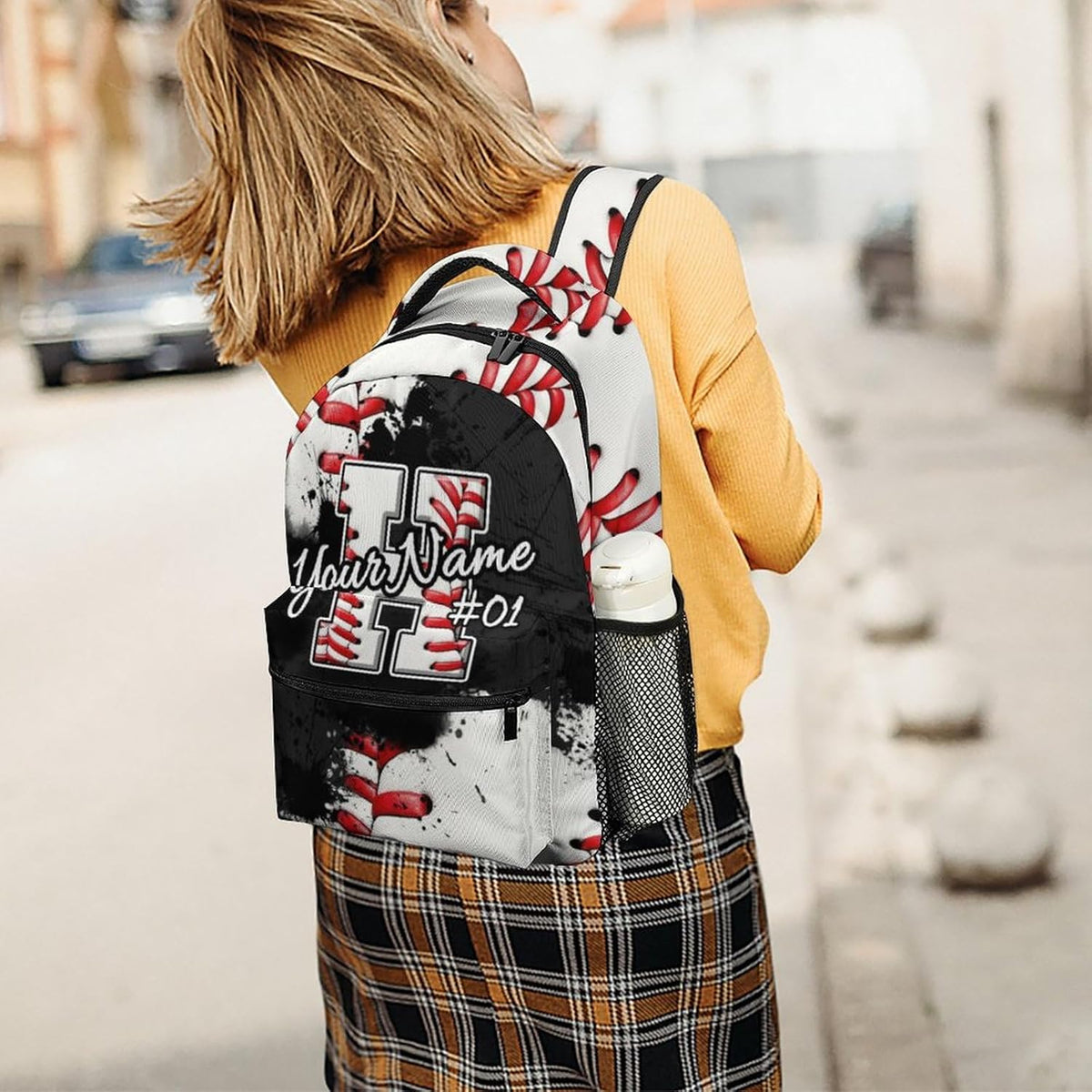 Custom Baseball Backpack for Boys Kids Personalized Initial School Bookbag with Name Customized Sports Schoolbag for Kindergarten Elementary Primary Senior Middle