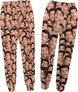 Custom Face Sweatpants with Picture, Personalized Smiley Photo Sweatpants, Funny Sweatpants with face,Funny Sweatpants Gifts for Men Women
