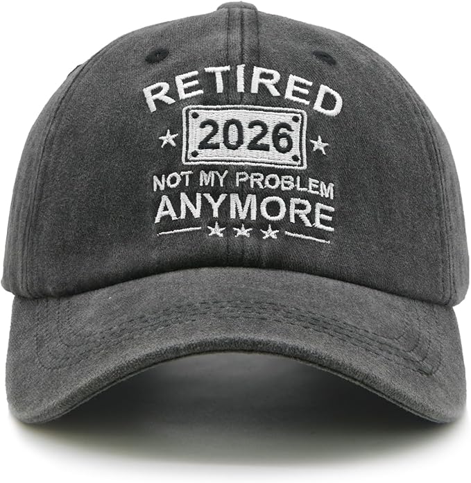 Retirement Gifts for Men Women 2026, Funny Retired Hat Not My Problem Anymore Baseball Cap