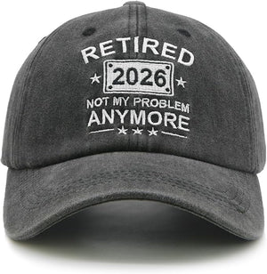 Retirement Gifts for Men Women 2026, Funny Retired Hat Not My Problem Anymore Baseball Cap