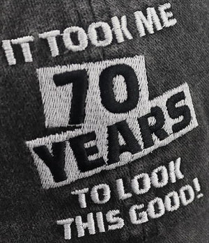 It Took Me 70 Years to Look This Good Hat for Women Men, Born in 1955 Custom Any Year Baseball Cap 70th Birthday Cap Adjustable Embroidered Baseball Cap
