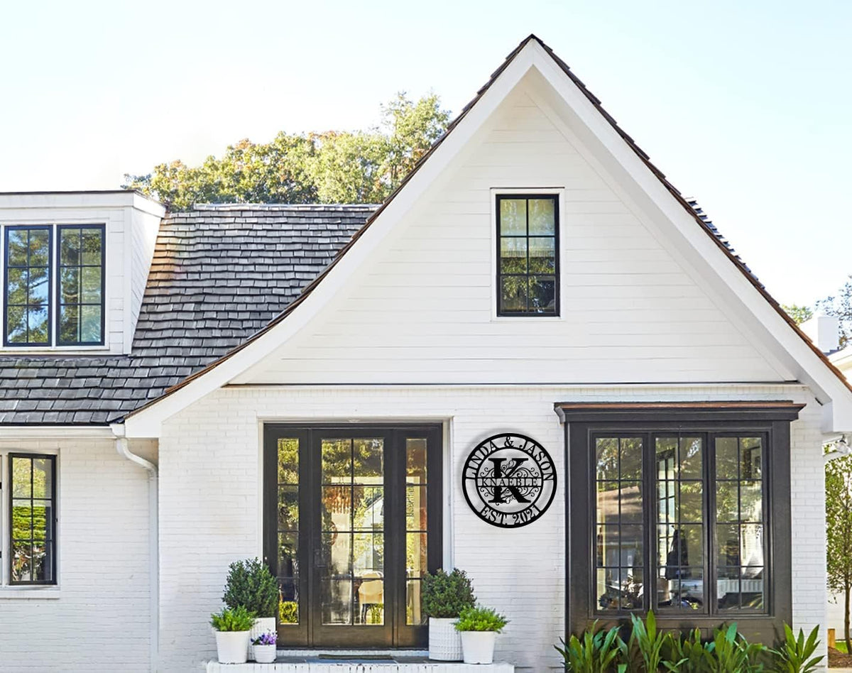 Personalized Family Name Sign Custom Last Name Metal Sign Personalized wedding gifts Monogram gifts Wall Decor Split Letter Name Metal anniversary wedding Signs