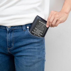 Fathers Day Dad Gifts for Him Husband Grandpa from Wife Daughter Son, Wallet Card Birthday Gifts for Men on Anniversary Christmas Stocking Stuffers for Him