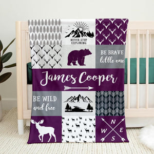 Personalized Baby Blankets for Boys Girls, Custom Flannel Blanket with Name Customized Christmas Birthday Gifts for Kids Teens