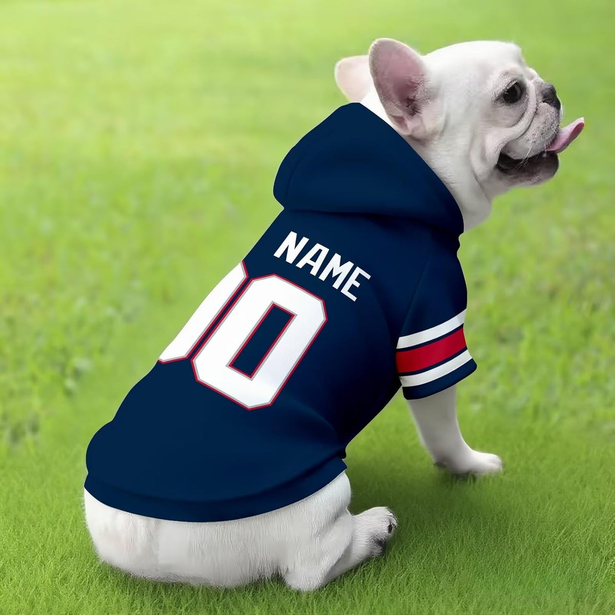 New England Dog Hoodie T-Shirt Pet Clothes Jersey Custom Name and Number Gifts