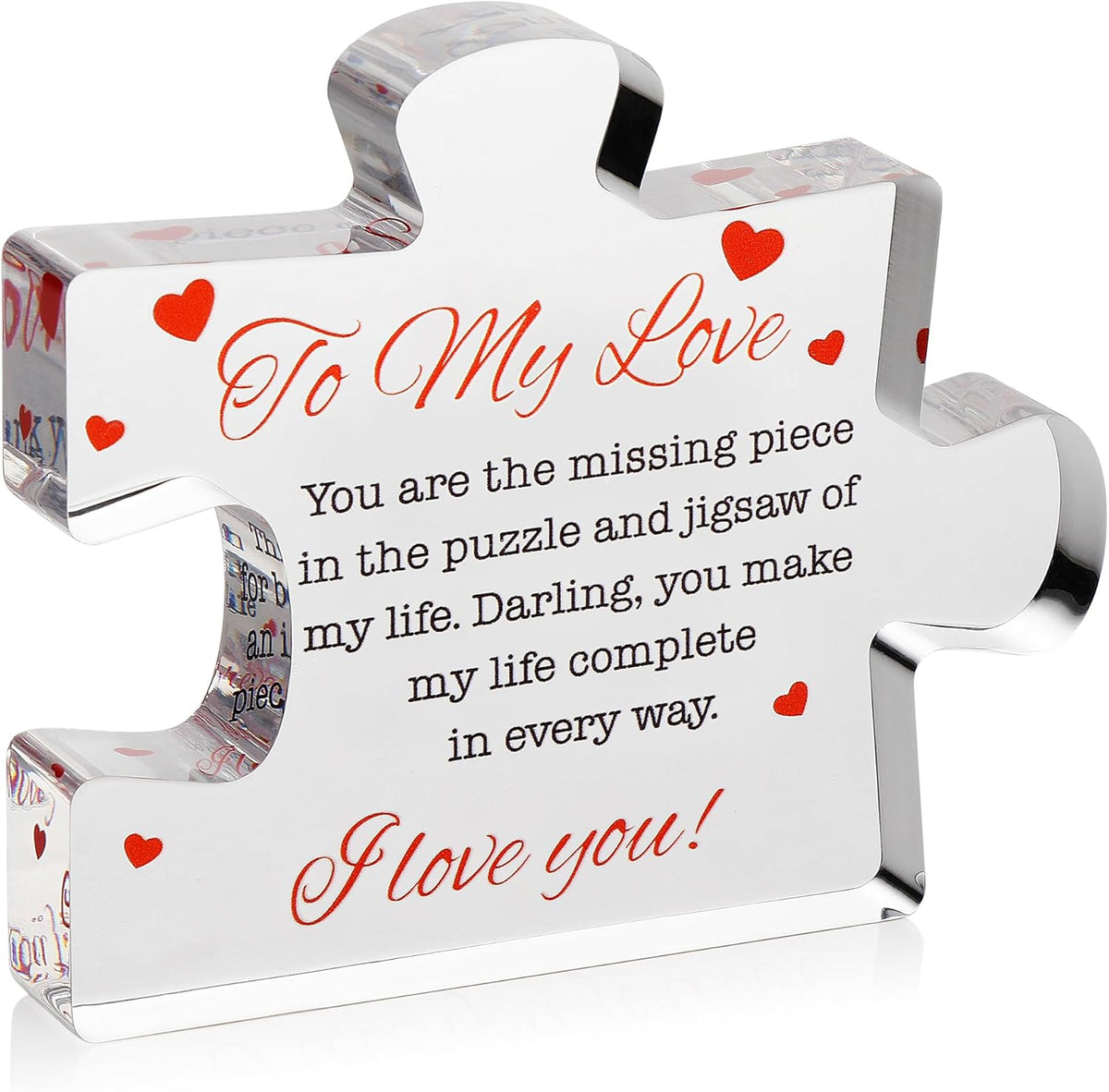 I Love You Gifts for Her, Him - to My Love Acrylic Block Puzzle - I Love You Gifts for Men, Women - Birthday, Anniversary, Valentine's Gift for Husband, Wife, Boyfriend