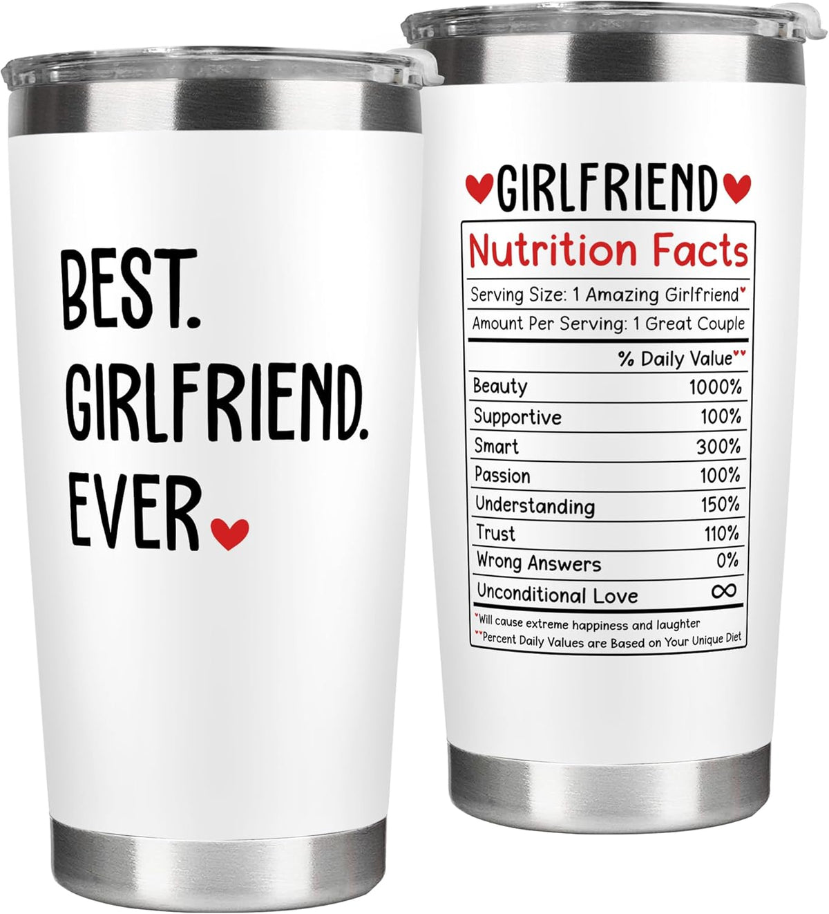 Gifts for Girlfriend - Gift Ideas for Her - Girlfriend Gifts for Women, Couple - Anniversary, Birthday, Valentines, Christmas Gift Ideas - Romantic Love for Her- 20 Oz Stainless Steel Tumbler